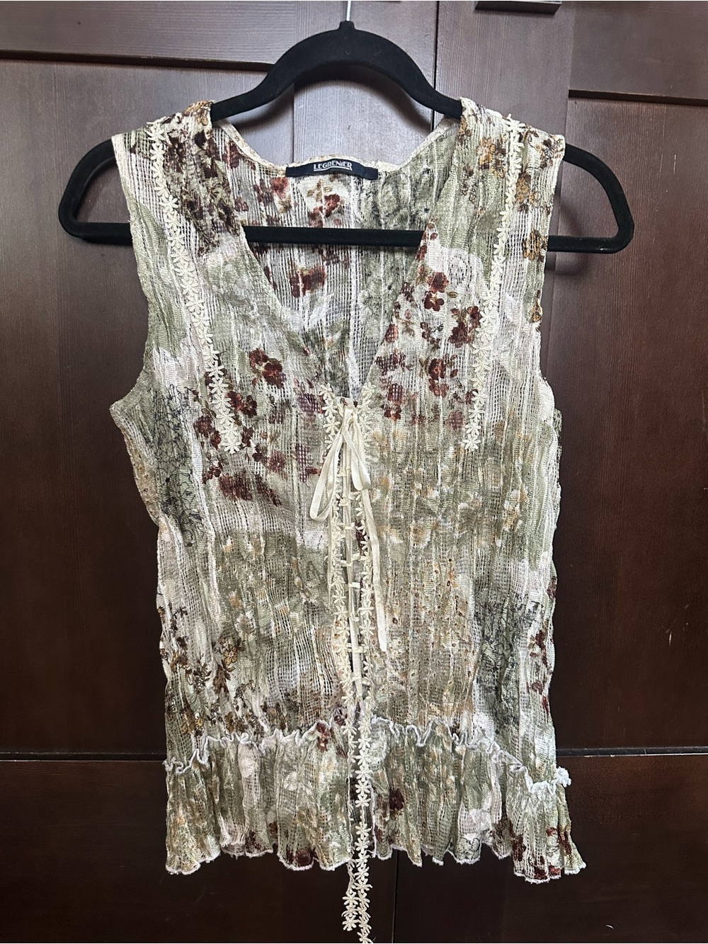 Le Grenier sequin Lace  Tank Top